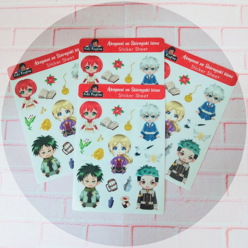 Akagami no shirayukihime sticker sheet