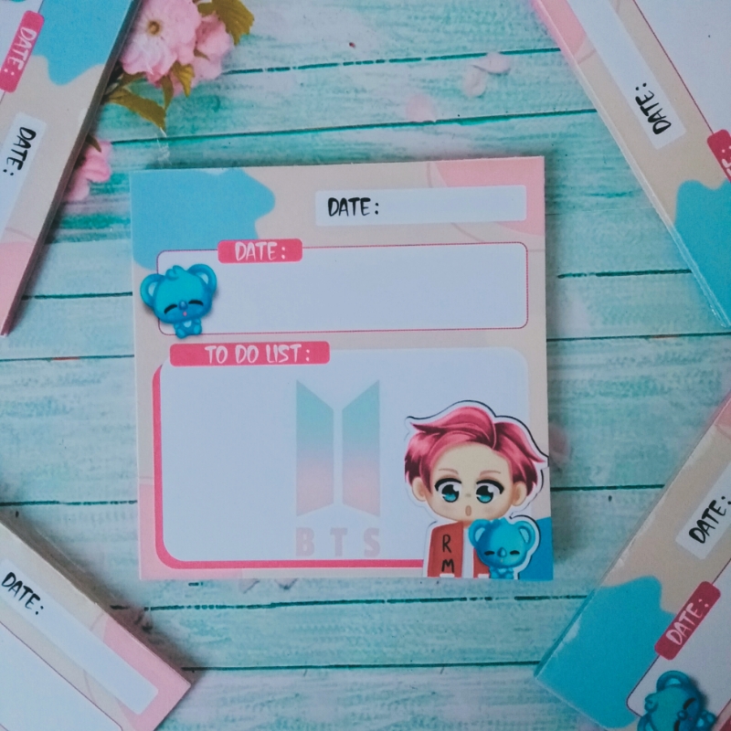 BTS Rm  Memo Pad / BTS Notepads /BT21 Koya Memopad