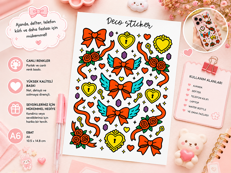 Fiyonk Sticker Seti - Planner ve Ajanda Sticker