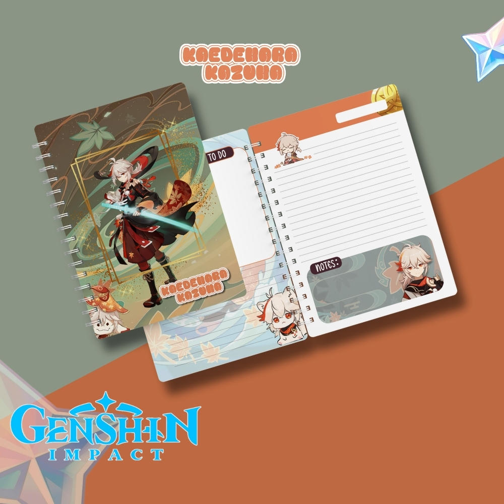 Genshin Impact  Kaedehara Kazuha Sert Kapak Defter