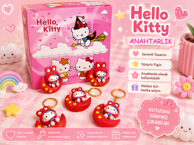 Hello Kitty  Figür Anahtarlık – Hello Kitty Silikon Figür Anahtarlık