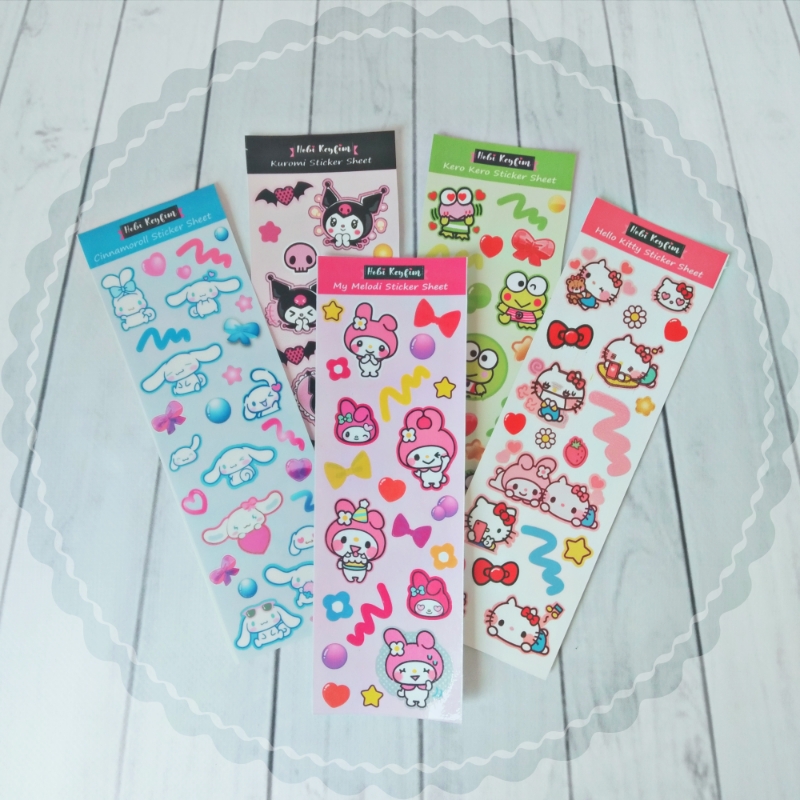 Hello Kitty ve Arkadaşları Sticker Sayfası Set