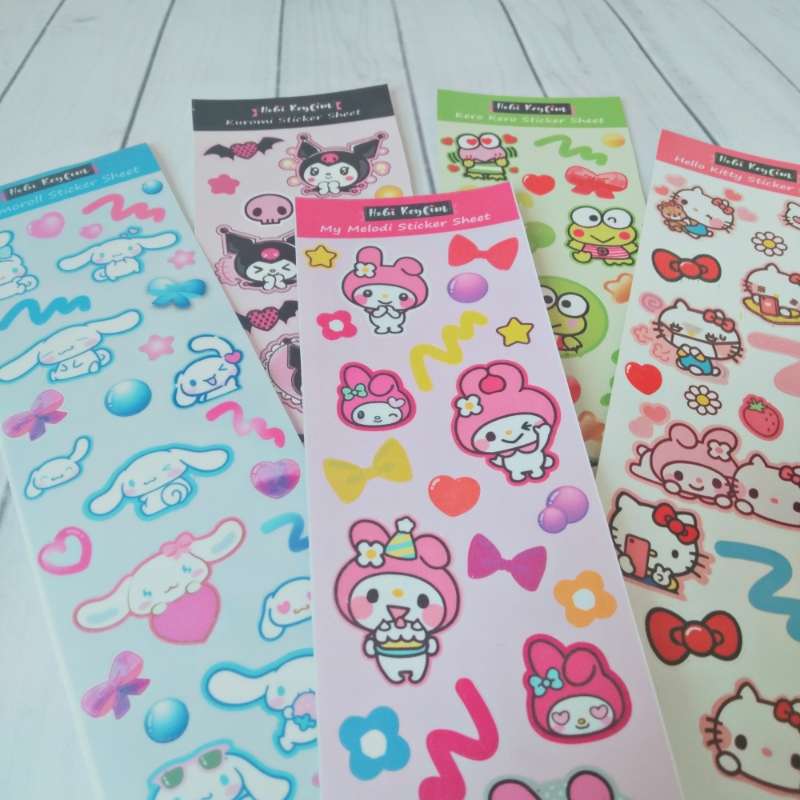 Hello Kitty ve Arkadaşları Sticker Sayfası Set