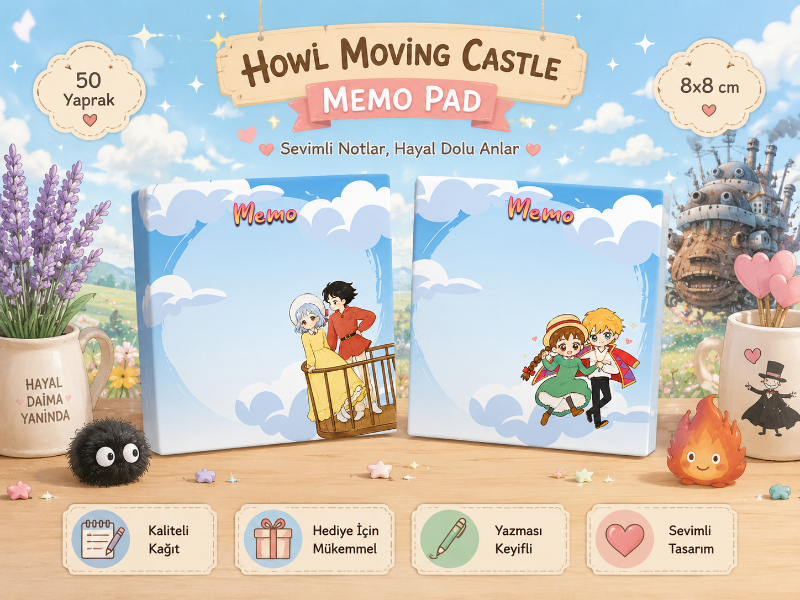 Howl Moving Castle Memo Pad - Anime Memopad