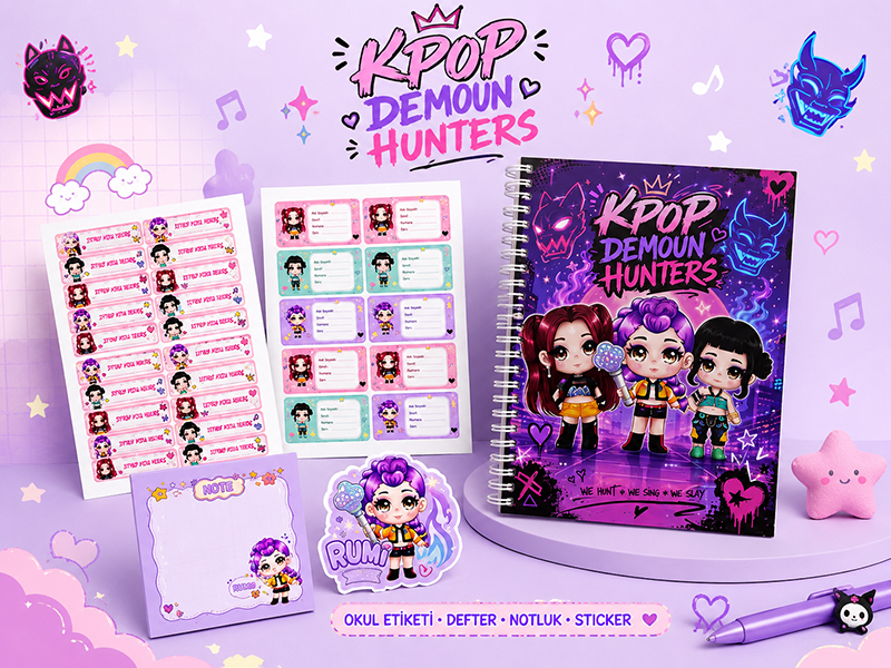K-Pop Demon Hunters Kırtasiye Seti