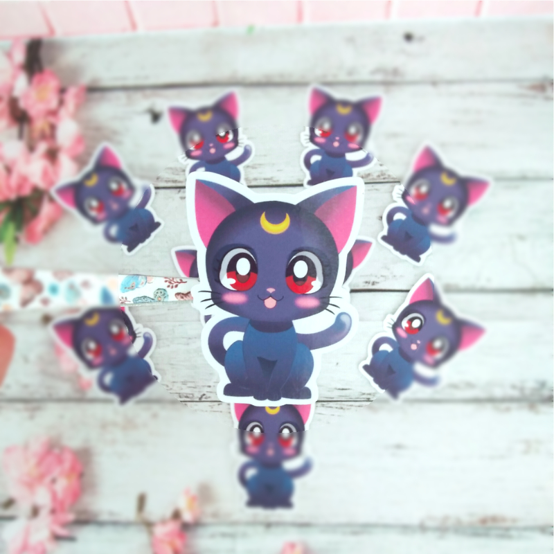 Kedi Luna Sticker Sailormoon Luna Sticker