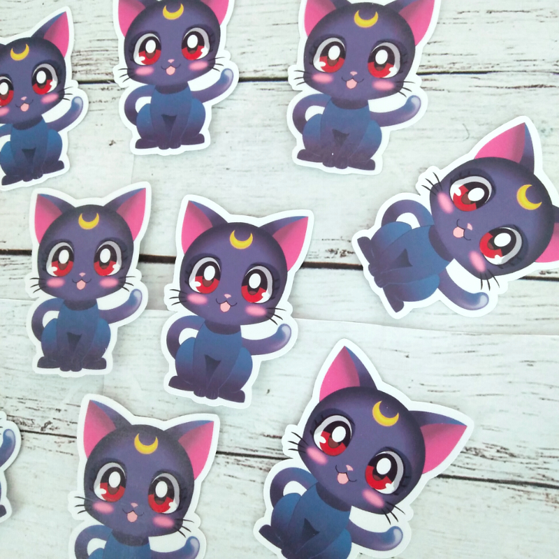 Kedi Luna Sticker Sailormoon Luna Sticker