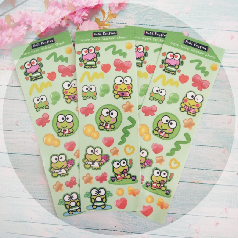 Kurbaga Keroppi Sticker Sheet