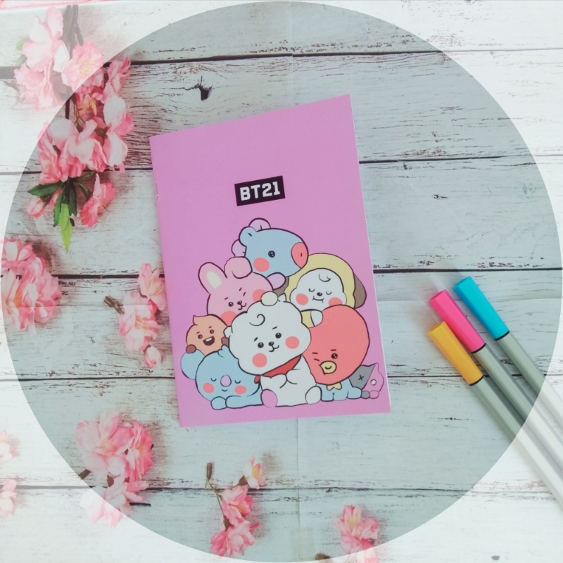 Kpop Bt21 Çizgisiz Sert Kapaklı A6 Defter