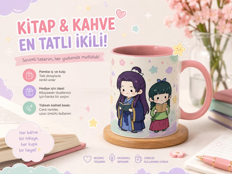 Kusuriya no Hitorigoto Kupa – Mao mao & Jinshi  Özel Anime Kupa Bardak