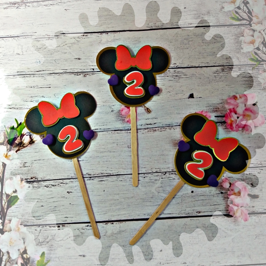 Minnie Mouse Cupcake Topper 2.Doğum Günü