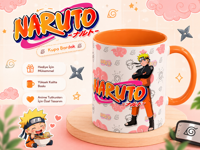 Naruto Kupa Bardak – Naruto Uzumaki Anime Temalı Özel Tasarım Kupa