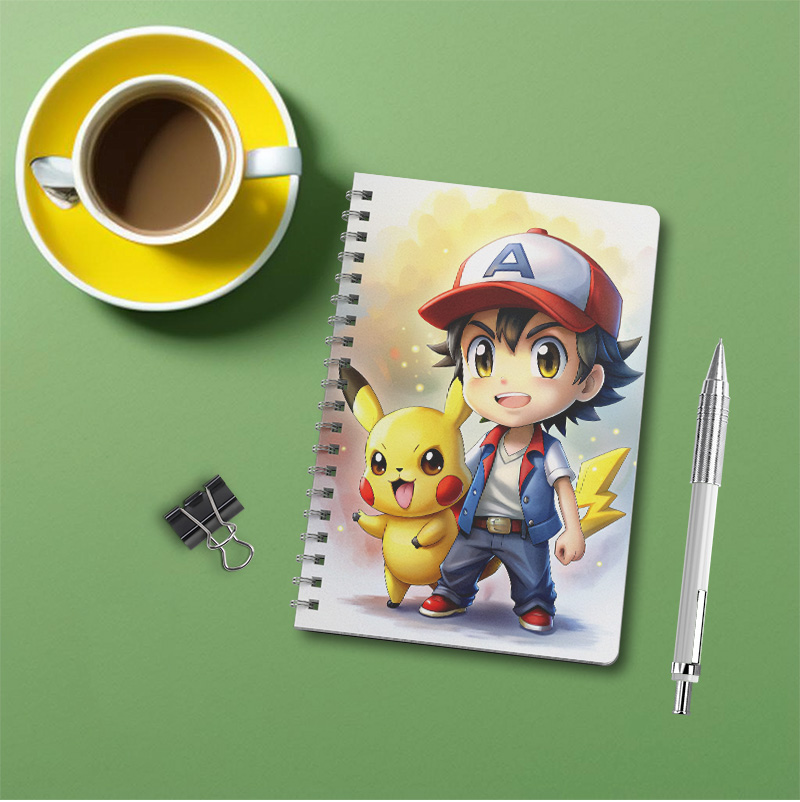 Pikachu ve Ash Spiral A5 Defter