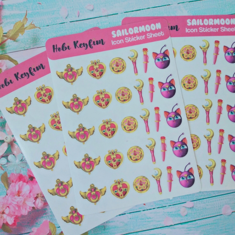 Sailormoon Moon Icon Sticker Sheet 