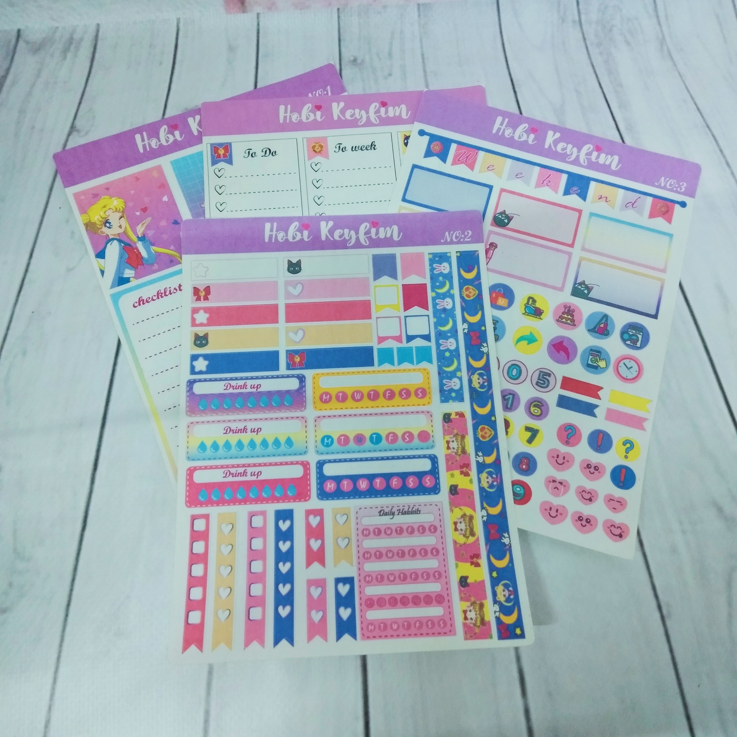 Sailormoon Sticker Planner Set