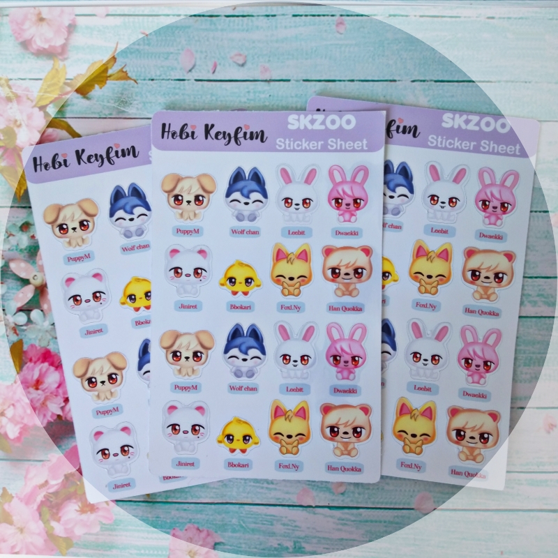 Skzoo Sticker Sheet