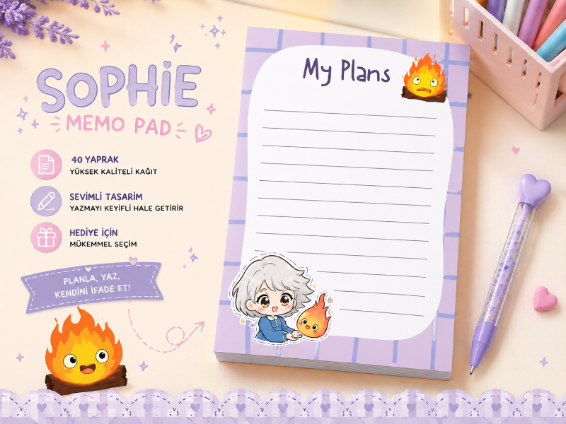 Sophie Memo Pad - Kawaii Anime Memo Pad