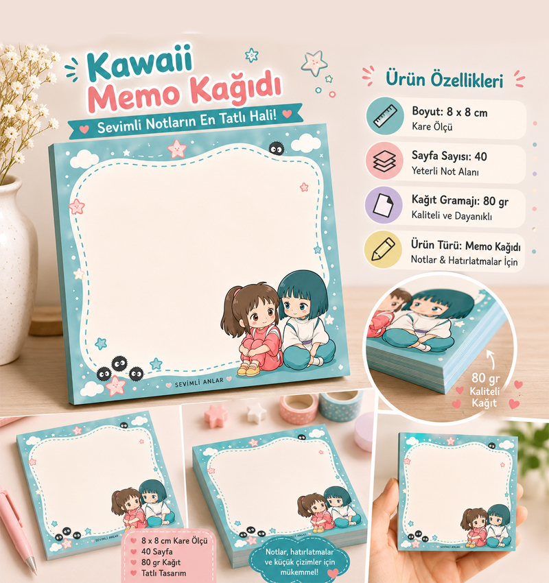 Spirited Away Kawaii Memopad