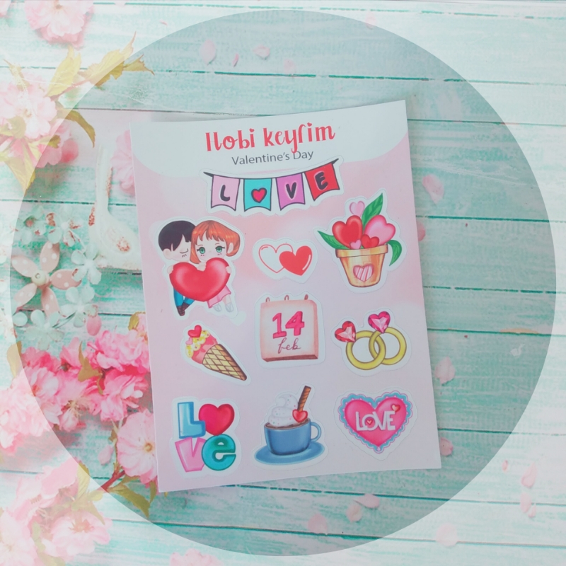 Valentine Day Sevgililer Günün Sticker Sheet 1