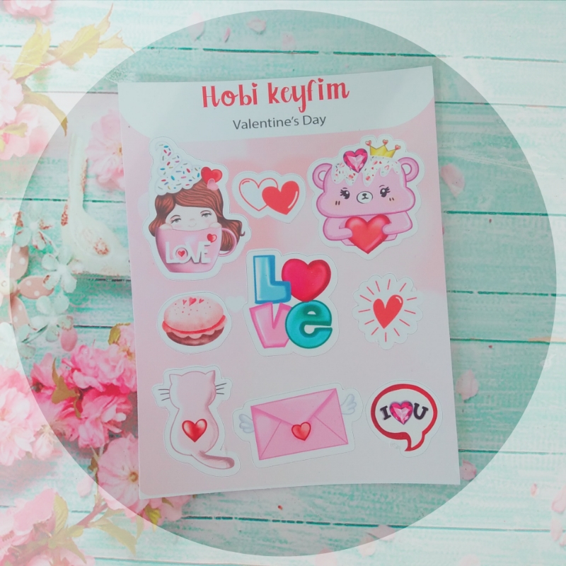 Valentine Day Sevgililer Günün Sticker Sheet 2