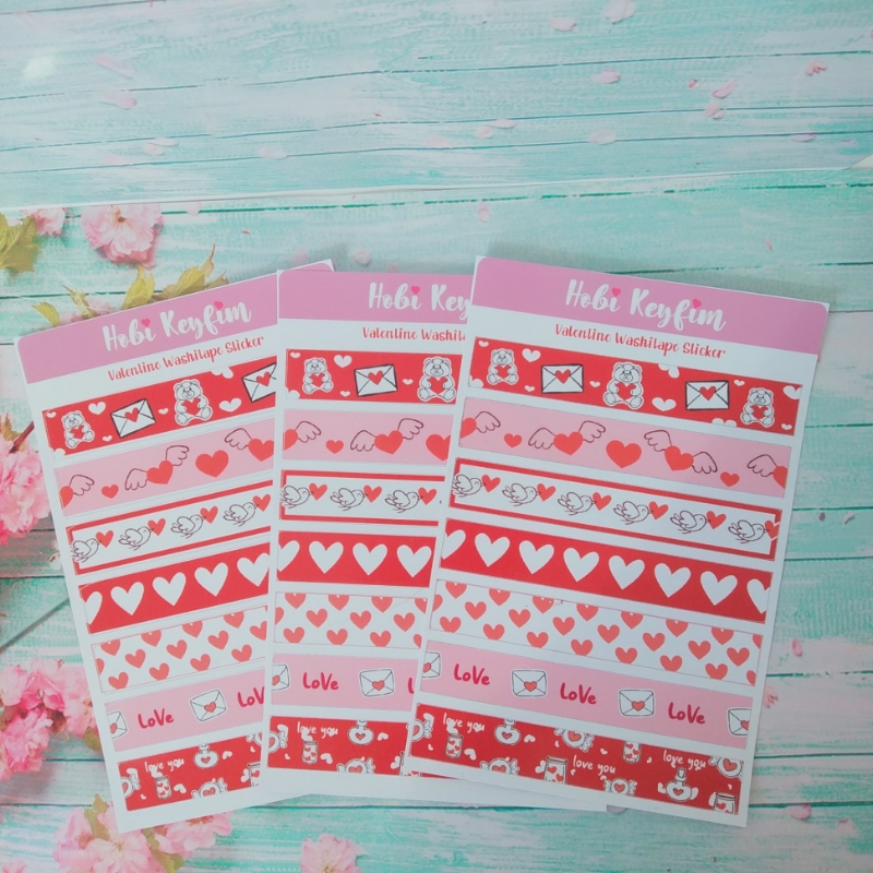 Valentine Day Washi tape Sticker Sheet