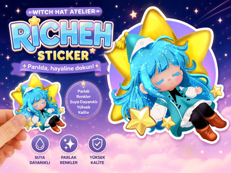 Witch Hat Atelier Richeh Sticker | Hobikeyfim Özel Anime Koleksiyon