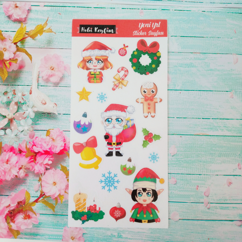 Yeni Yıl-Noel -Yılbaşı Sticker Sheet 2